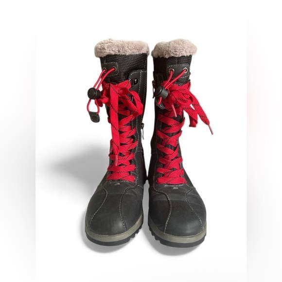 Aquatherm Shoes - Aquatherm Canada Faux Fur Mobwife Womens Snow Boots size 6 buttery leather